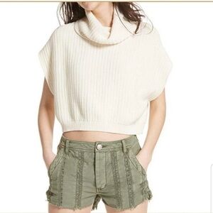 Free People Ivory Keep It Simple Sweater -  M